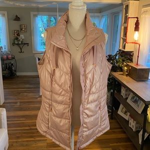 Maurices pink hooded puffer vest